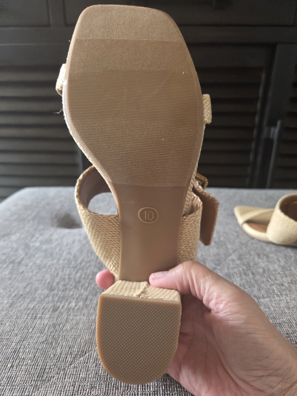 Universal Thread Womens Bristol Mule Heels Beige (Tan) Size 10 - Picture 9 of 10